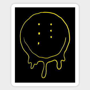 Drippy Six-Eyed Smiley Face Magnet